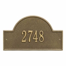 Cast Metal Address Plaque Antique Brass