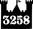 Castle Address Plaque Personalized With House Number and Monogram