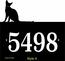 Cat Silhouette Address Sign - Personalized House Number Plaque with Sitting or Standing Cat