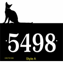 Cat Silhouette Address Sign - Personalized House Number Plaque with Sitting or Standing Cat