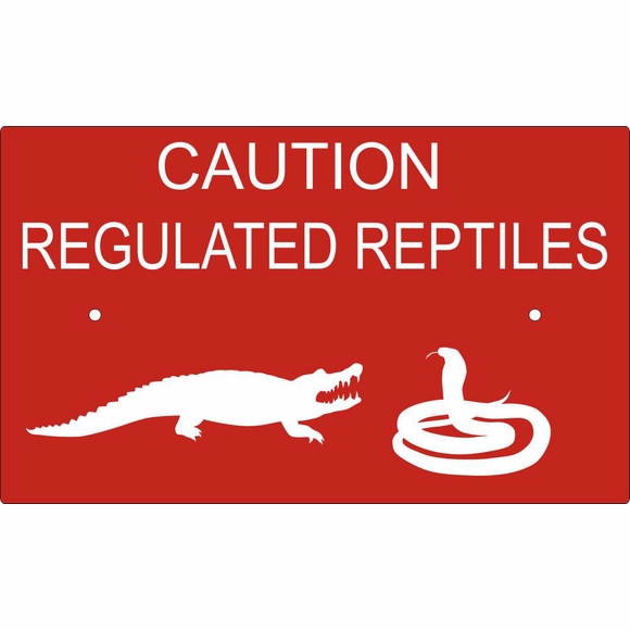 Caution Reptile on Premises Warning Sign, Pittsburgh PA