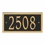 AlumaCast Metal Address Plaque Black with Gold