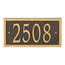 AlumaCast Metal Address Plaque Bronze with Gold