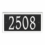 AlumaCast Metal Address Plaque Black with White