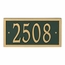 AlumaCast Metal Address Plaque Green with Gold
