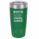Chess Junkie Chess Bum Personalized Tumbler