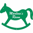 Child's Room Door Sign - Rocking Horse Shape Plaque For Kid's Room