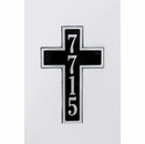 Christian Cross Address Plaque for Homes: Cast Aluminum