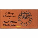 Christmas Engraved Brick With Wreath Decoration