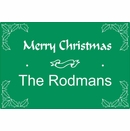 Christmas Greeting House Sign Personalized With Name - Wall Mount or Optional Lawn Mount