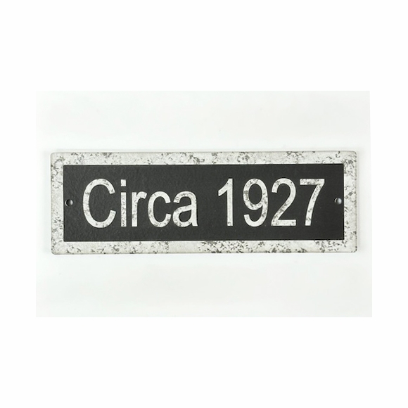 Circa Year Sign with Antique Look - Small Plaque