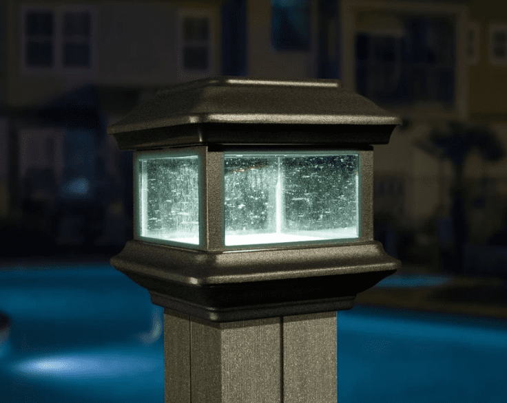 Solar Light Fence Post Cap 4x4 Aluminum