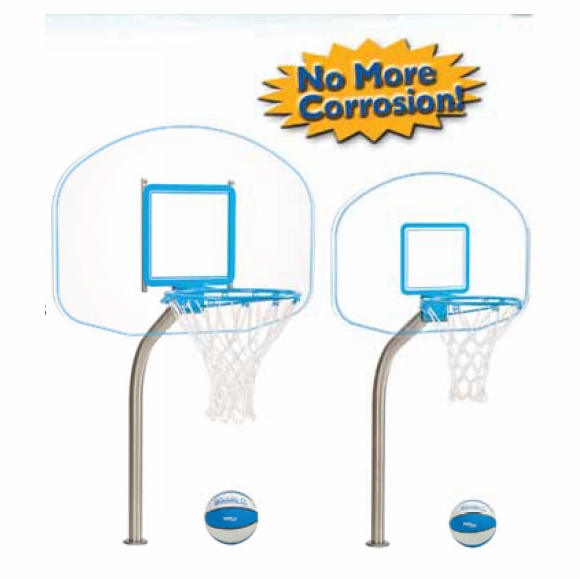 Clear Hoop Pool Basketball Set Inground Mount