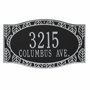 Coastal Style Address Plaque with House Number & Street Name - Frond Leaf Border Address Sign