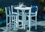 Coastline 329 Cafe Small Round Outdoor Bar Height Table 40"