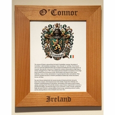Coat of Arms and Family Name History Framed