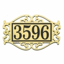 Comfort House Ornate Address Plaque With Scroll Design Border
