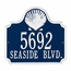 Seashell House Number Plaque - Beach House Address Sign