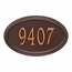 Custom Oval Metal House Number Plaque - Wall or Lawn Mount | Made in USA