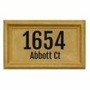 Concrete Address Sign Rectangle Block For Installation into a Brick, Stone, or Concrete Wall