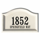 Concrete Address Sign Block For Inset Installation Into a Brick, Stone, or Concrete Wall: Arch