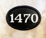 Contemporary Oval Address Plaque - Custom Cast Aluminum House Number Sign