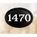 Contemporary Oval Address Plaque - Custom Cast Aluminum House Number Sign