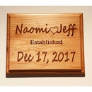 Couple Name Date Established Plaque - Gift For Engagement, Wedding, Anniversary