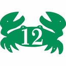 Crab Shape House Number Sign