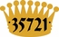 Crown Shape House Address Number Wall Sign