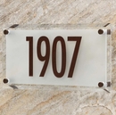 Crystal House Number Plauqe