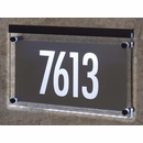 Crystal Illuminated Address Plaque - Lighted House Number Sign