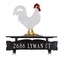 Mailbox Topper Address Plaque With Rooster Ornament On Top
