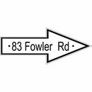 Custom Address Plaque or Business Name Sign With Reflective Arrow