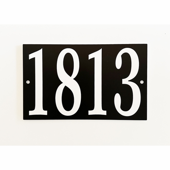 Rectangle Address Plaque | Large 4.25 Inch House Numbers