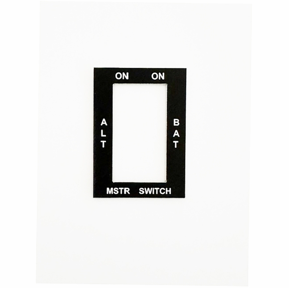 Aircraft Battery Alternator Master Split Switch Placard - 1.56