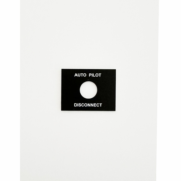 Custom Aircraft Autopilot Disconnect Placard - 1.25