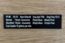 Custom Aircraft Information Plate (A149) | Comfort House