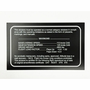 Custom Aircraft Operating Plate (A156) | Comfort House