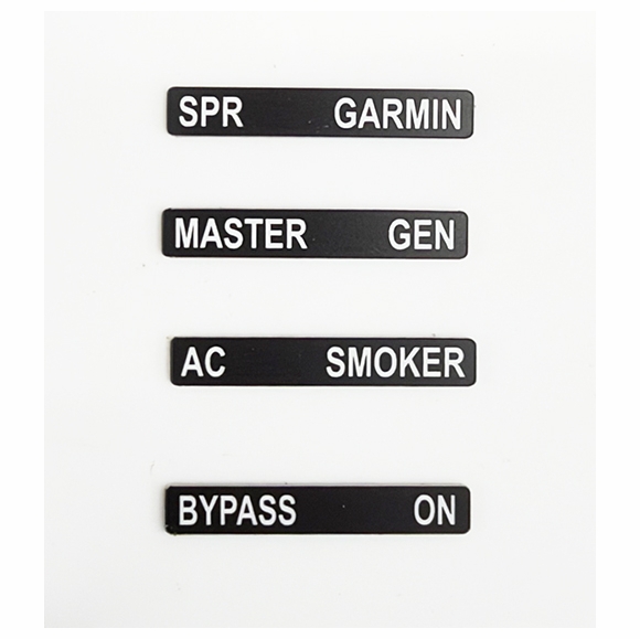 Custom Aircraft Panel Labels - Engraved 1.5 x 0.25 Inch