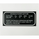 Custom Aircraft Placard