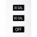 Custom Aircraft Selector Switch Labels - Engraved 0.87 x 0.39 Inch