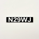 Custom Aircraft Tail Number N-Number Placard - 2.5" x .5"