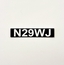 Custom Aircraft Tail Number N-Number Placard - 2.5" x .5"