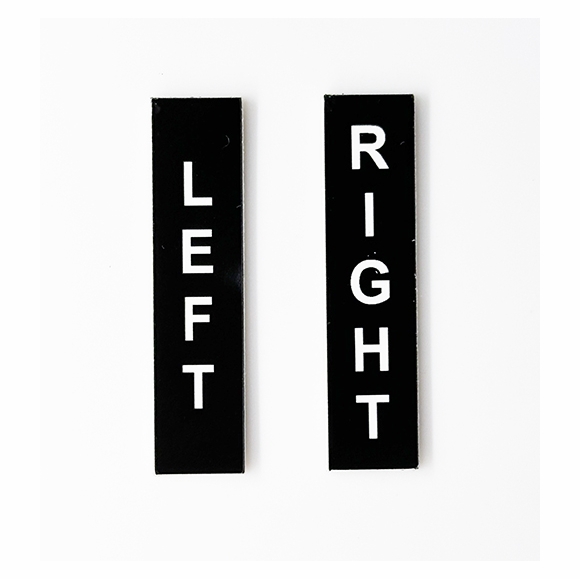 Custom Aircraft Vertical Placard – 0.39 x 1.57 Inch