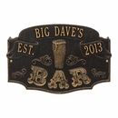 Custom Bar Plaque With Name and Established Date