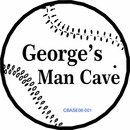Custom Baseball Shape Man Cave Sign Personalized with Your Name