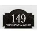 Custom Cast Metal House Address Plaque With Wall Stud, or Lawn Stake Mount