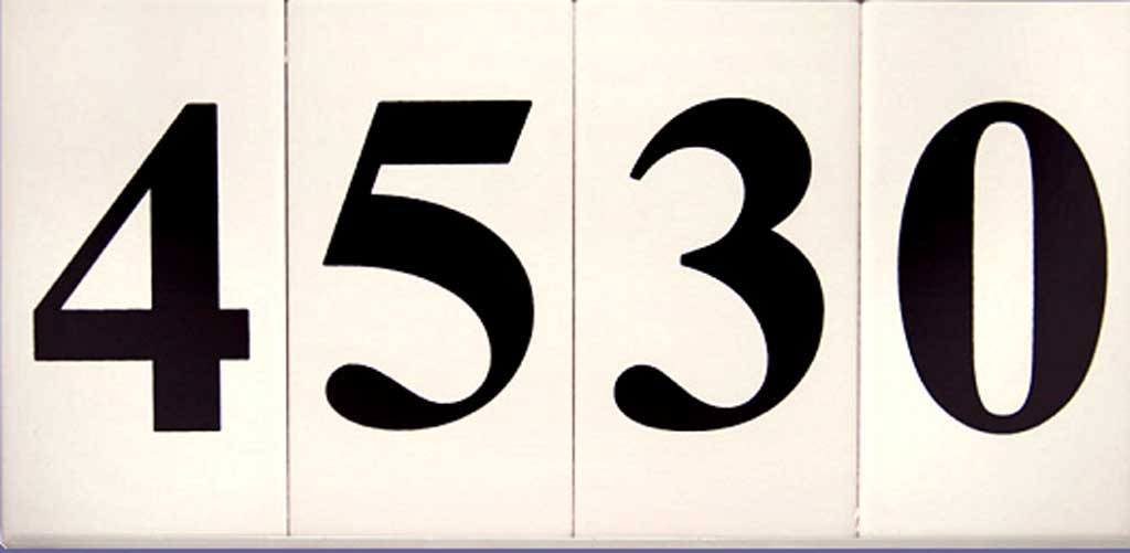 Custom Ceramic Tile House Numbers