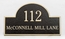 Large Address Plaque with House Number and Street Name For Wall Stud or Lawn Yard Stake Mount